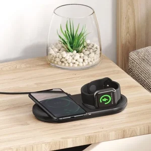 شارژر بی‌سیم دوکاره بیسوس Planet 2in1 Cable Winder + Wireless