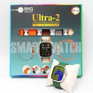 ساعت هوشمند و یک ایرپاد پرو بهمراه 12 عدد بند مدل ultra-2